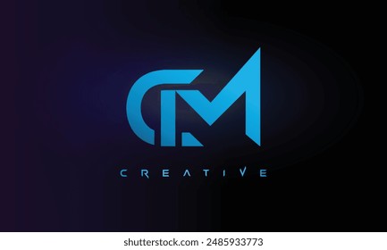 Letter CM logo design creative custom clean two alphabet logo
