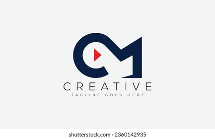 Letter CM logo design template vector illustration.