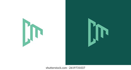 Letra CM Vector de diseño de logotipo