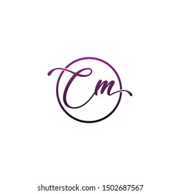 Letter CM logo initial vector mark