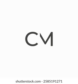 Letter cm logo, cm text fully editable vector