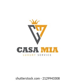 Letter CM  Logo Vector Template.