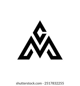 letter Cm or Mc creative minimal typography branding modern logo