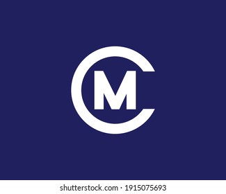 letter cm and mc logo design vector template
