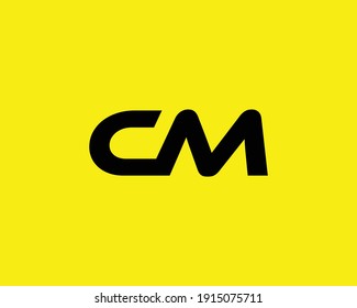 plantilla vectorial de diseño de logotipo cm de letra y mc