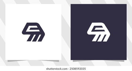 letter cm mc logo design vector