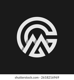 Letter CM or MC Monogram Logo, usable for brand and company logos, vector illustration