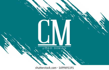 Letter CM Minimalist Modern Logo Design
