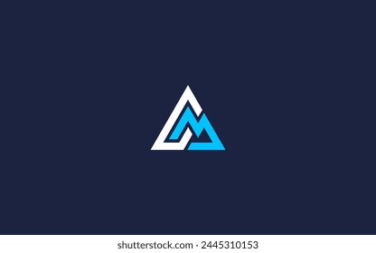letter cm with mountain logo icon design vector design template inspiration