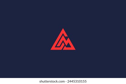 letter cm with mountain logo icon design vector design template inspiration