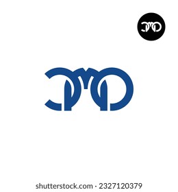 Diseño de logotipo de monograma CMO de carta