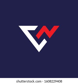 Letter CN abstract logo design template elements icon