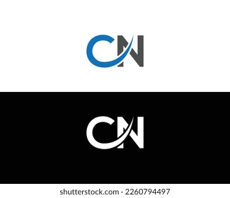 Letter CN Icon Logo Design Template Creative Initial Symbol Vector.