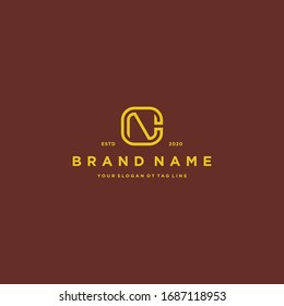 plantilla vectorial de diseño del logotipo CN de letra