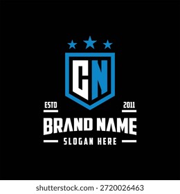 Buchstabe CN Monogramm Schild Stern Logo Design Vektor Vorlage