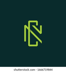 Letter CN Outline Abstract Creative Modern Business Monogram Logo