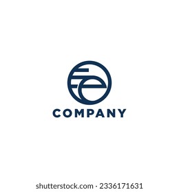 Letter CO or FE logo design template vector illustration
