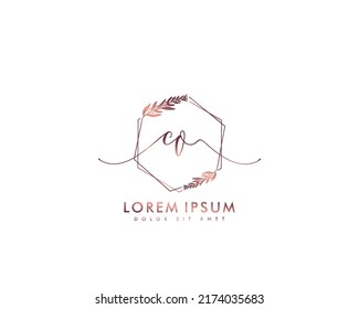 Letter CO Initial handwriting logo with signature and hand drawn style.