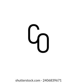 letter CO logo,Initial letter CO logo design, Letter CO alphabet logo design vector,Letter C O logo CO icon symbol element,letter O C logo vector template.