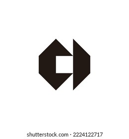 Letter co oc c o point geometric symbol simple logo vector