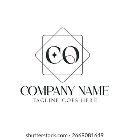 Carta CO ou OC Creative Luxury Vetor Logo Design para joias, Boutique e negócios