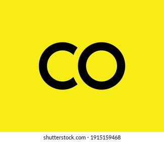 letter co and oc logo design vector template