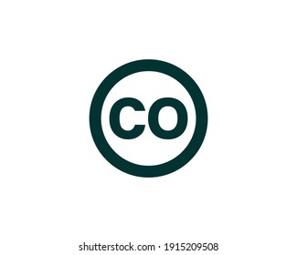 letter co and oc logo design vector template