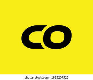 letter co and oc logo design vector template