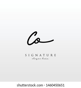 Letter Co Signature Logo Template Vector Stock Vector (Royalty Free ...