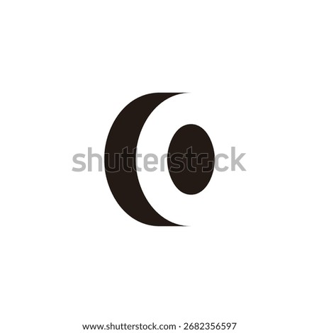 letter co simple round tire dot logo vector 