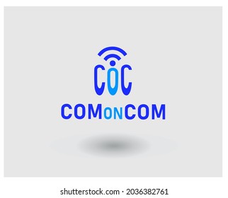 Letra COC logotipo de monograma plantilla vectorial moderna