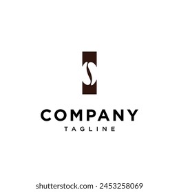 Letter I Coffee bean logo icon vector template.eps