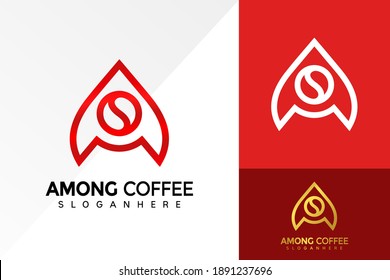 Letter A Coffee Logo Design, Logo-Logo-Vektorgrafik für Markenzeichen, modernes Logo, Logo-Designs für Vektorgrafik-Vorlage