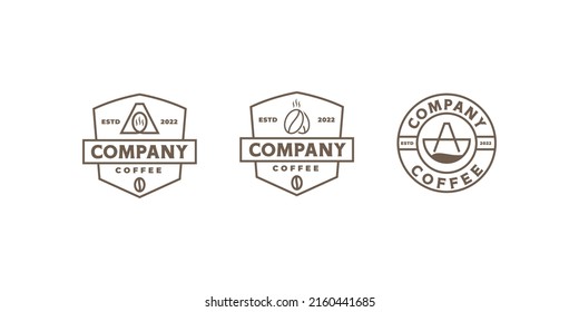 Carta A Diseño con logotipo de café perfecto para comida, cocina, restaurante, café, etc