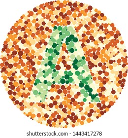 A letter color distributed circles dots illustration