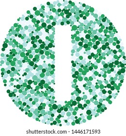 i letter color distributed circles dots illustration