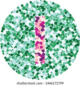 i letter color distributed circles dots illustration