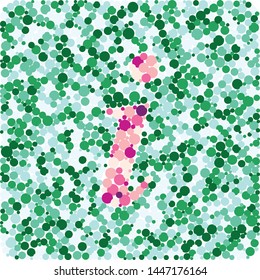 i letter color distributed circles dots illustration