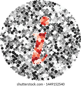 i letter color distributed circles dots illustration