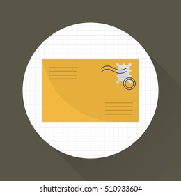 Letter color icon. Flat design. Delivery theme for web and mobile
