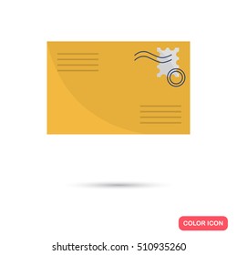 Letter color icon. Flat design. Delivery theme for web and mobile