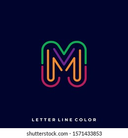 Letter Color Illustration Vector Template. Suitable for Creative Industry, Multimedia, entertainment, Educations, Shop, and any related business