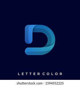 Letter Color Illustration Vector Template. Suitable for Creative Industry, Multimedia, entertainment, Educations, Shop, and any related business