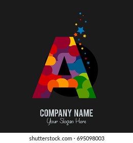 Letter color A logo. A great solution for the ready design of your logo. Vector