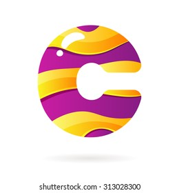 Letter A color sign. Vector design template element for your application or company