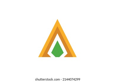 Letter A Colored Logo Vector