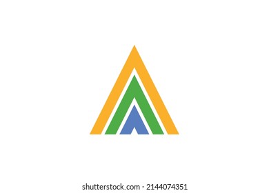 Letter A Colored Logo Vector