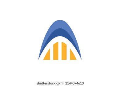 Letter A Colored Logo Vector