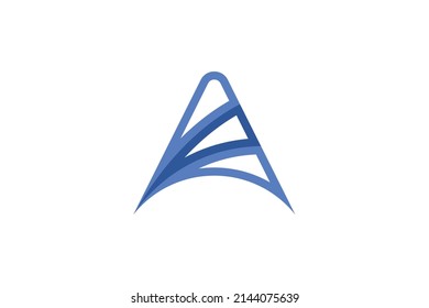 Letter A Colored Logo Vector