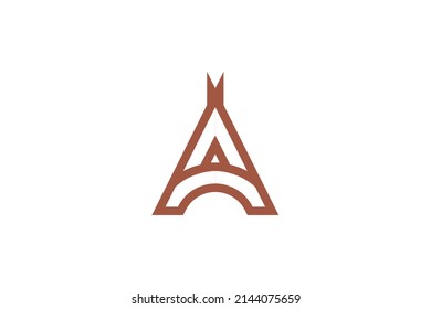 Letter A Colored Logo Vector